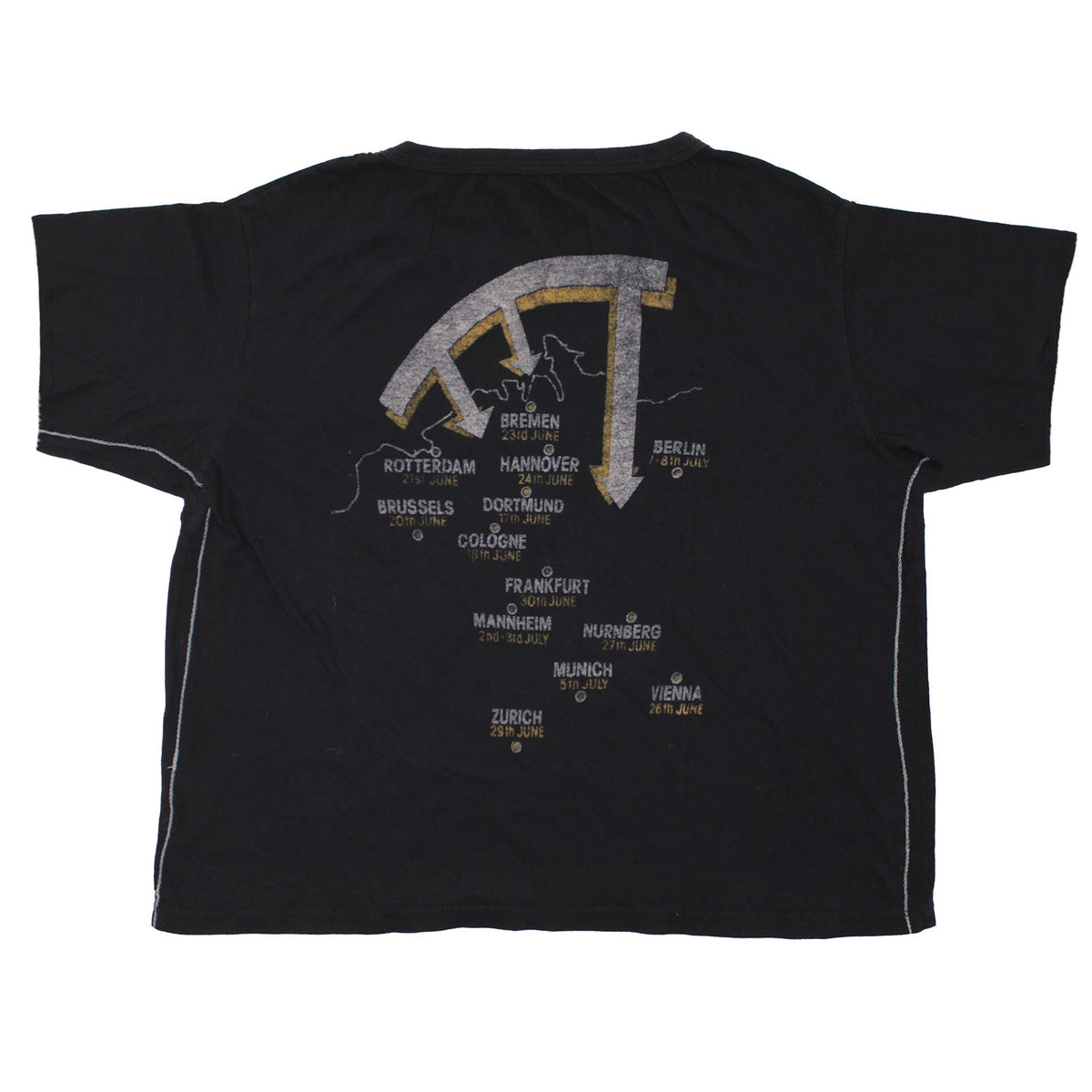 Led Zeppelin Over Europe 1980 Junior Top Back