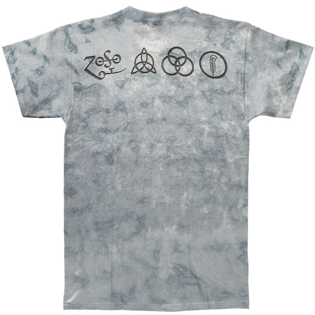Led Zeppelin Man With Sticks Tie Dye T-shirt Back