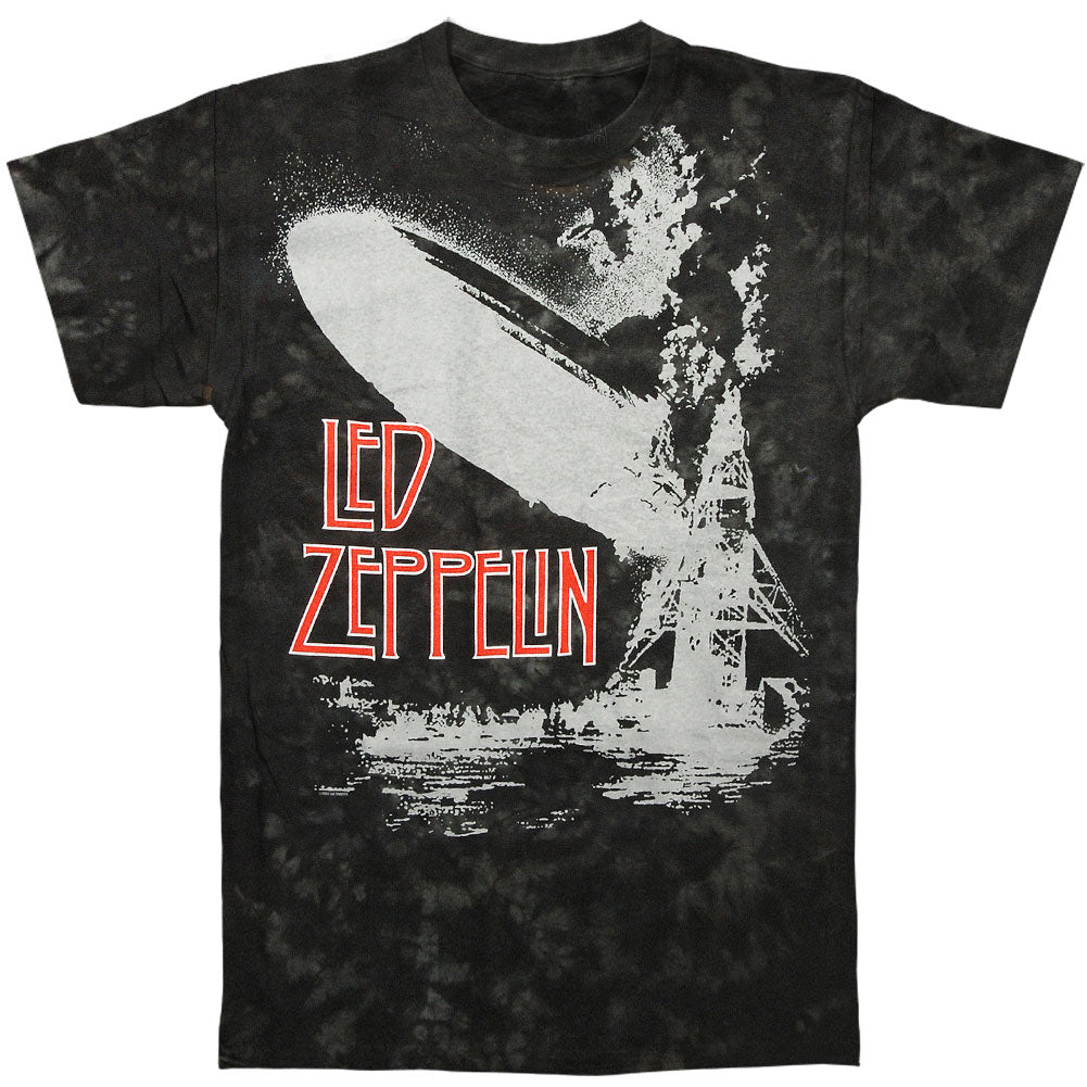 Led Zeppelin Exploding Zeppelin Tie Dye T-shirt Front