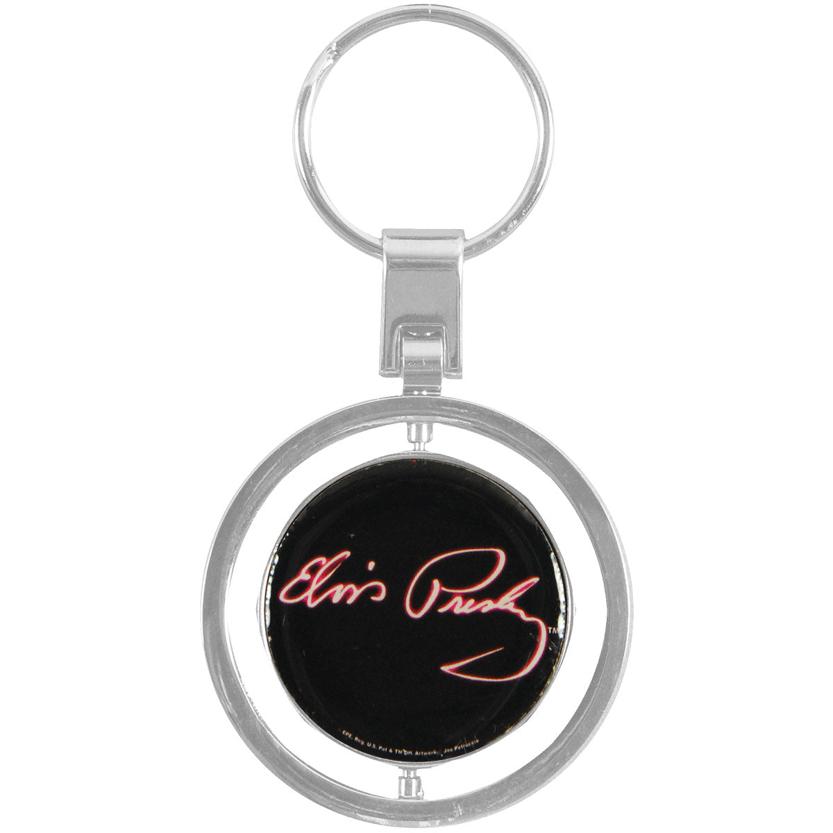 Elvis Presley Lets Face It Spinner Key Chain Back