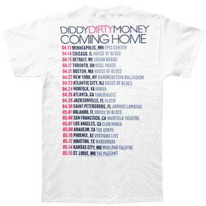 P. Diddy Coming Home Tour Slim Fit T-shirt Back