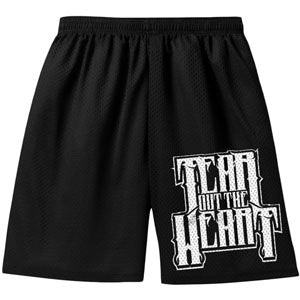 Tear Out The Heart Logo Gym Shorts Front