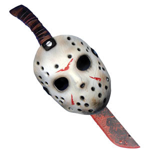 Friday The 13th Jason Mask And Machete Kit Movie Prop Front