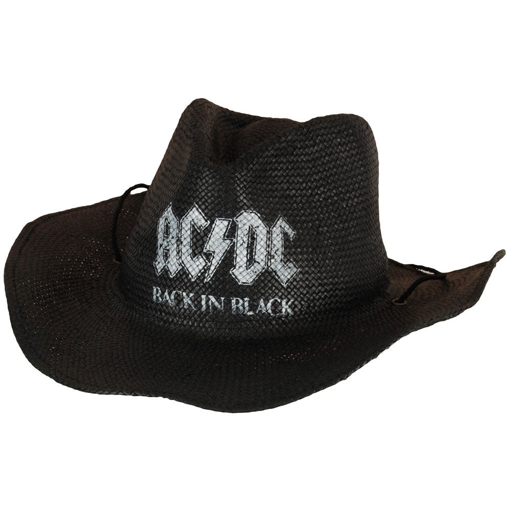 AC/DC Back In Black Cowboy Hat Front