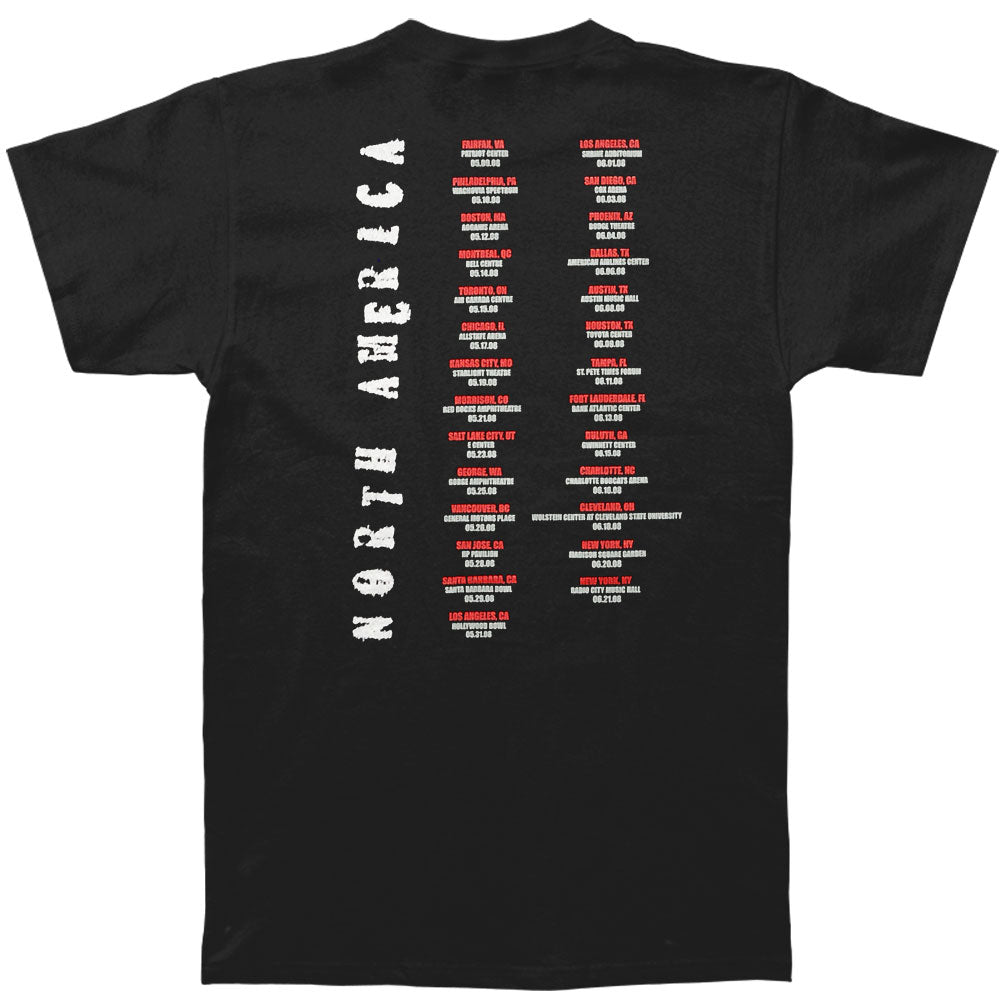 Cure North America Tour 2008 T-shirt Back