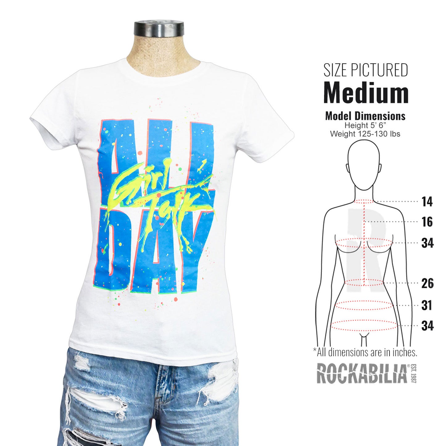 Girl's White All Day Junior Top