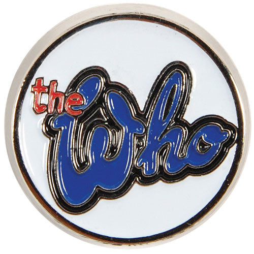 Who 73 Logo Pewter Pin Badge Front