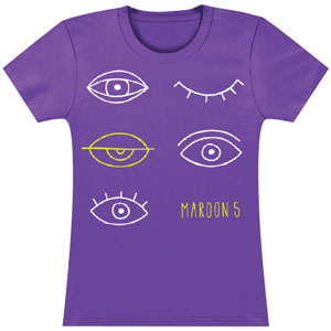Maroon 5 Eyes Tissue Junior Top Front