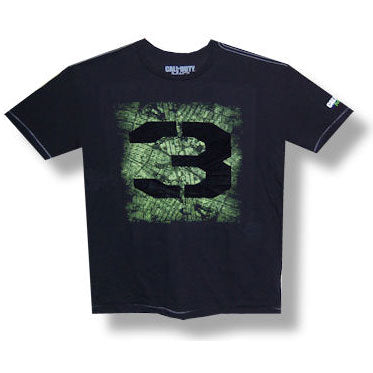 Call Of Duty Green 3 Flock Logo Slim Fit T-shirt Front