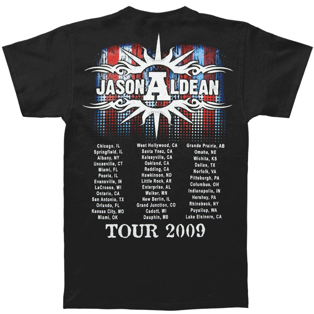 Jason Aldean Standing Photo 2009 Tour T-shirt Back