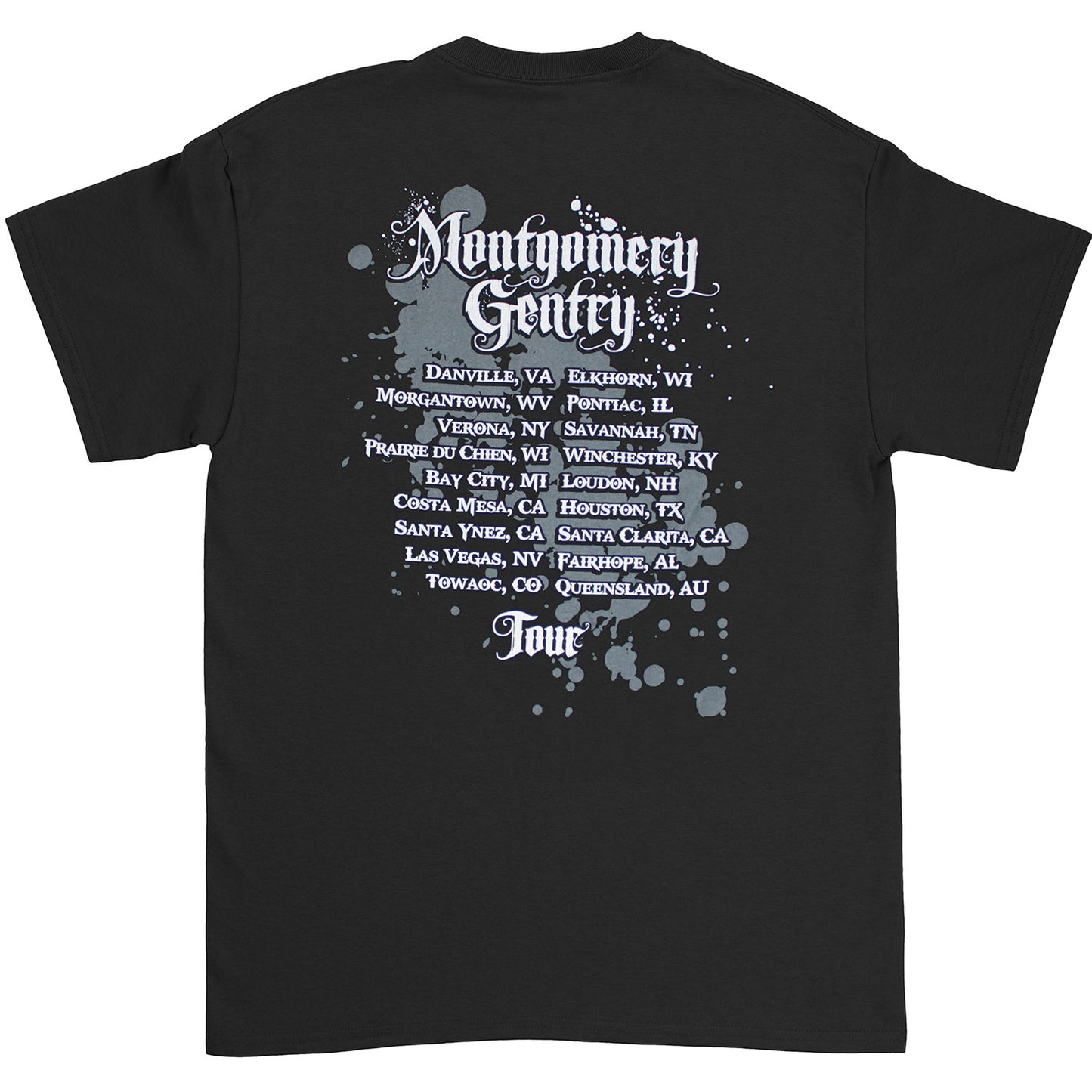 Montgomery Gentry Wings Tour T-shirt Back
