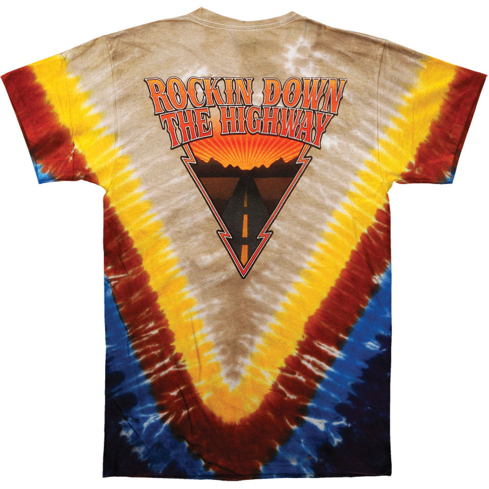 Doobie Brothers Rockin' The Highway Tie Dye T-shirt Back