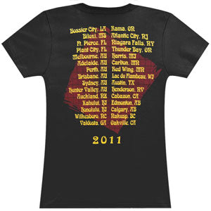 Doobie Brothers World Gone Crazy 2011 Tour Soft Junior Top Back