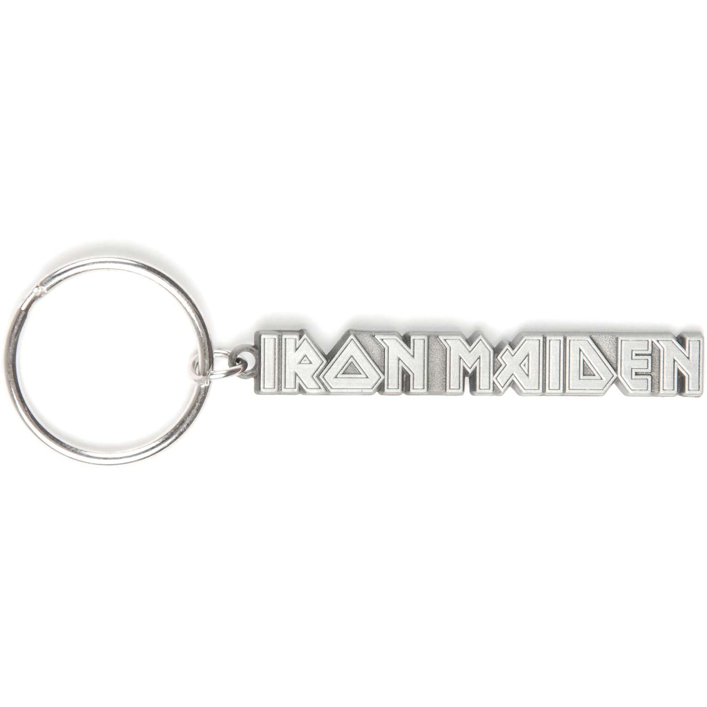 Iron Maiden Logo With No Tails Metal Key Chain Front