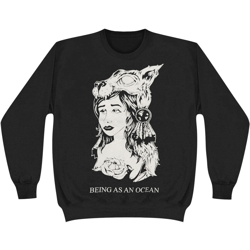 Being As An Ocean Wolf Girl Sweatshirt Front