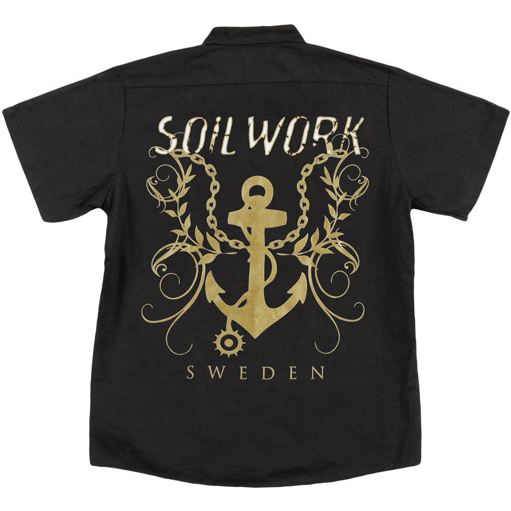Soilwork Embroidered Logo With Anchor Work Shirt Back