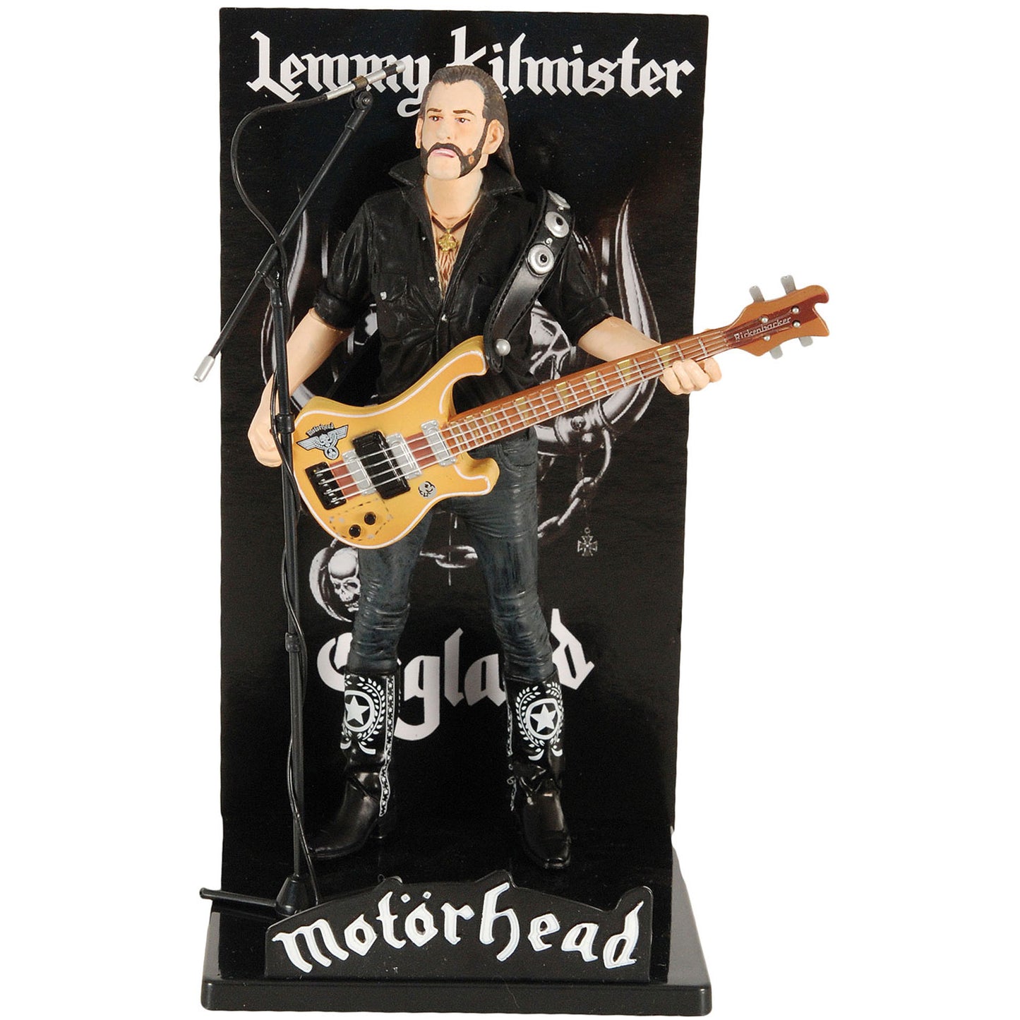 Motorhead Lemmy Kilmister Deluxe Rickenbacker Guitar Eagle Action Figure Front
