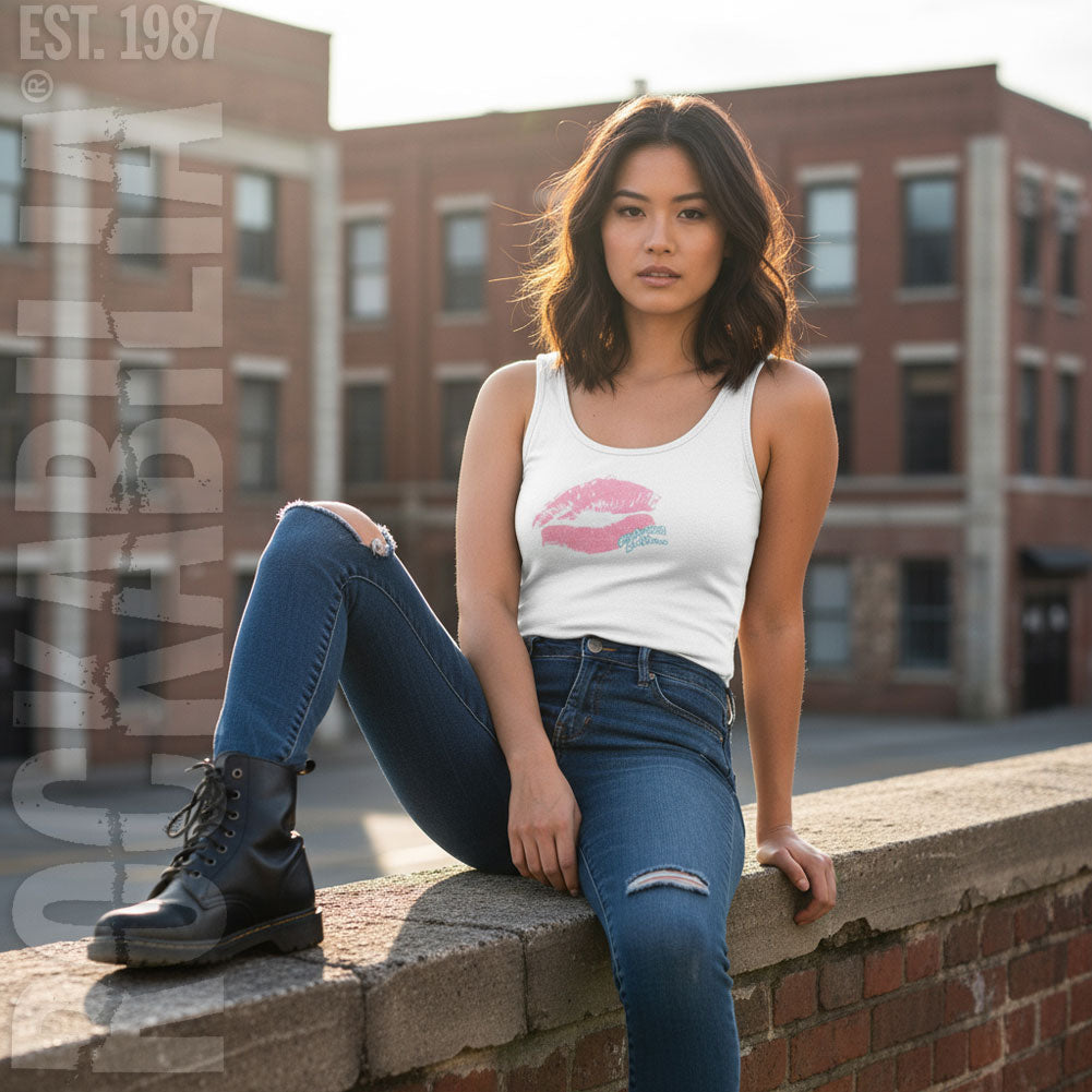 Glitter Lips Womens Tank