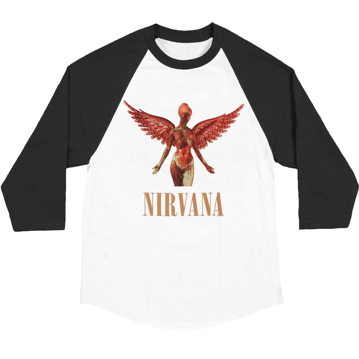 Nirvana Triangle In Utero Baseball Jersey Front