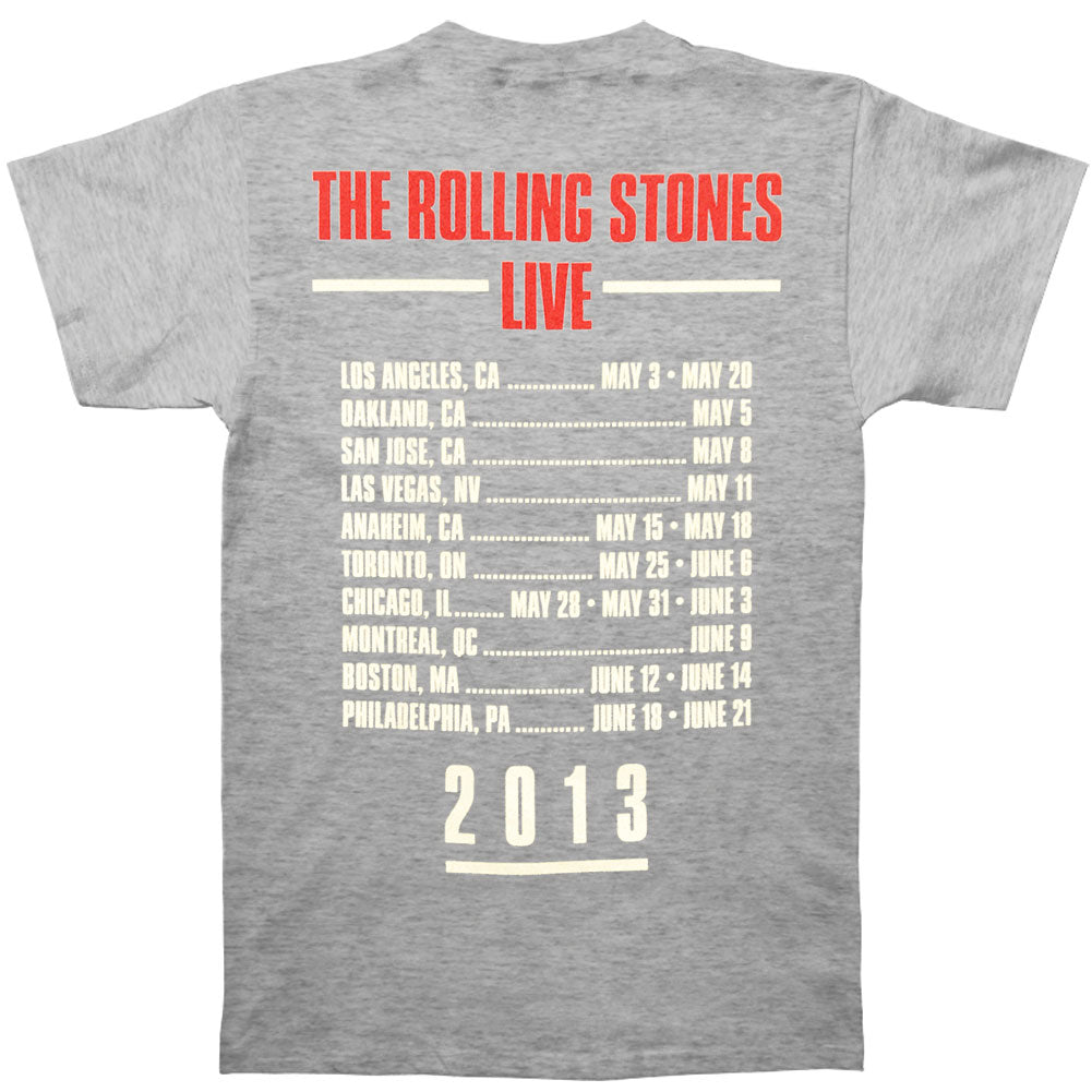 Rolling Stones Original 50th Anniversary 2013 Tour Concert T-shirt Back