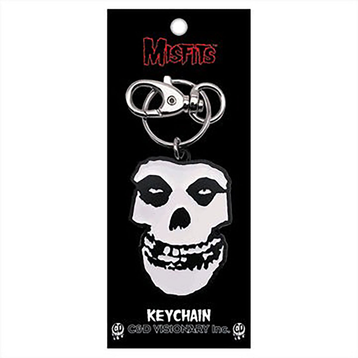 Misfits Skull Metal Key Chain Back