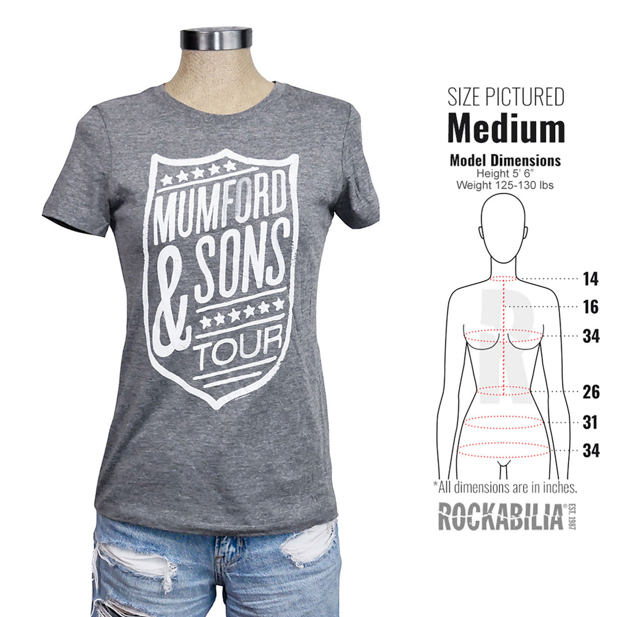 Mumford & Sons Shield Tour Soft Junior Top Alt 3