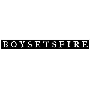 Boy Sets Fire Oversized B/W Logo Sticker Front