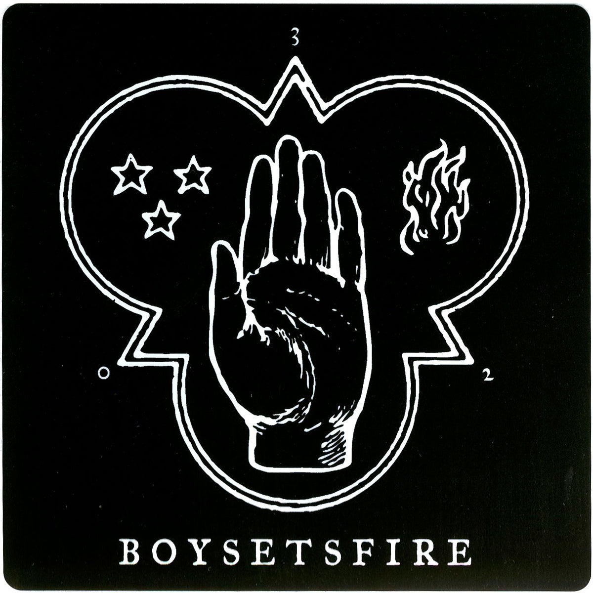 Boy Sets Fire While A Nation Sleeps Sticker Front
