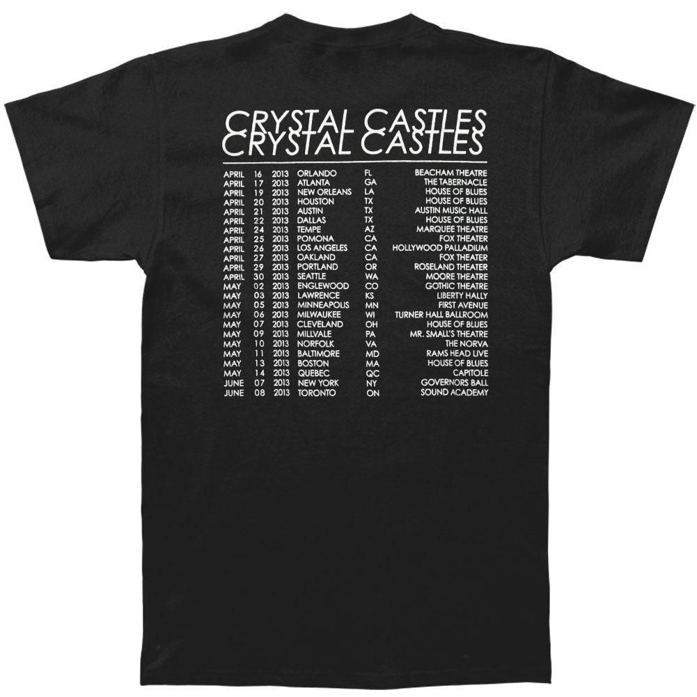 Crystal Castles Ⅱ t-shirts Official Crystal Castles 2013 Spring Tour Burka Slim Fit T-shirt
