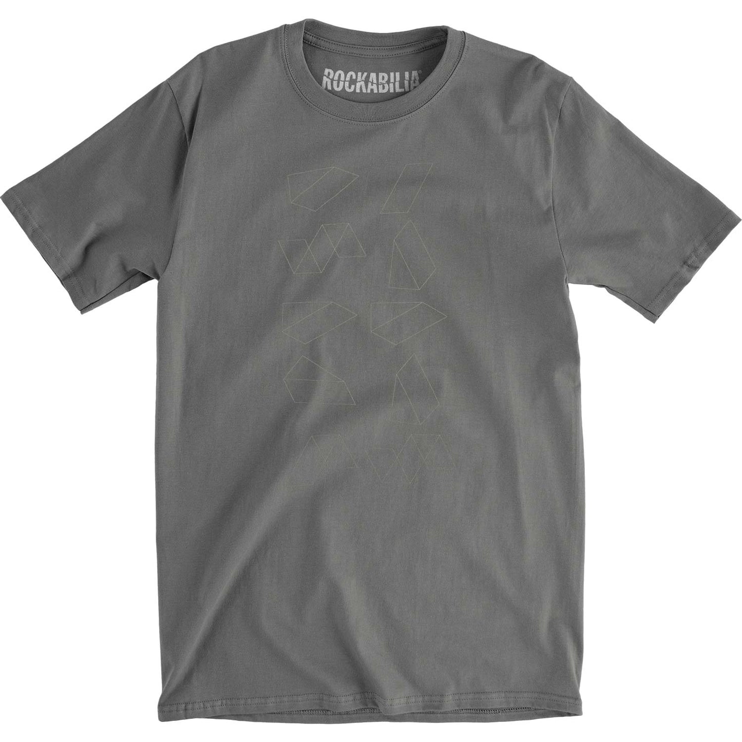Disappears Geometric on Dark Grey Slim Fit T-shirt Front