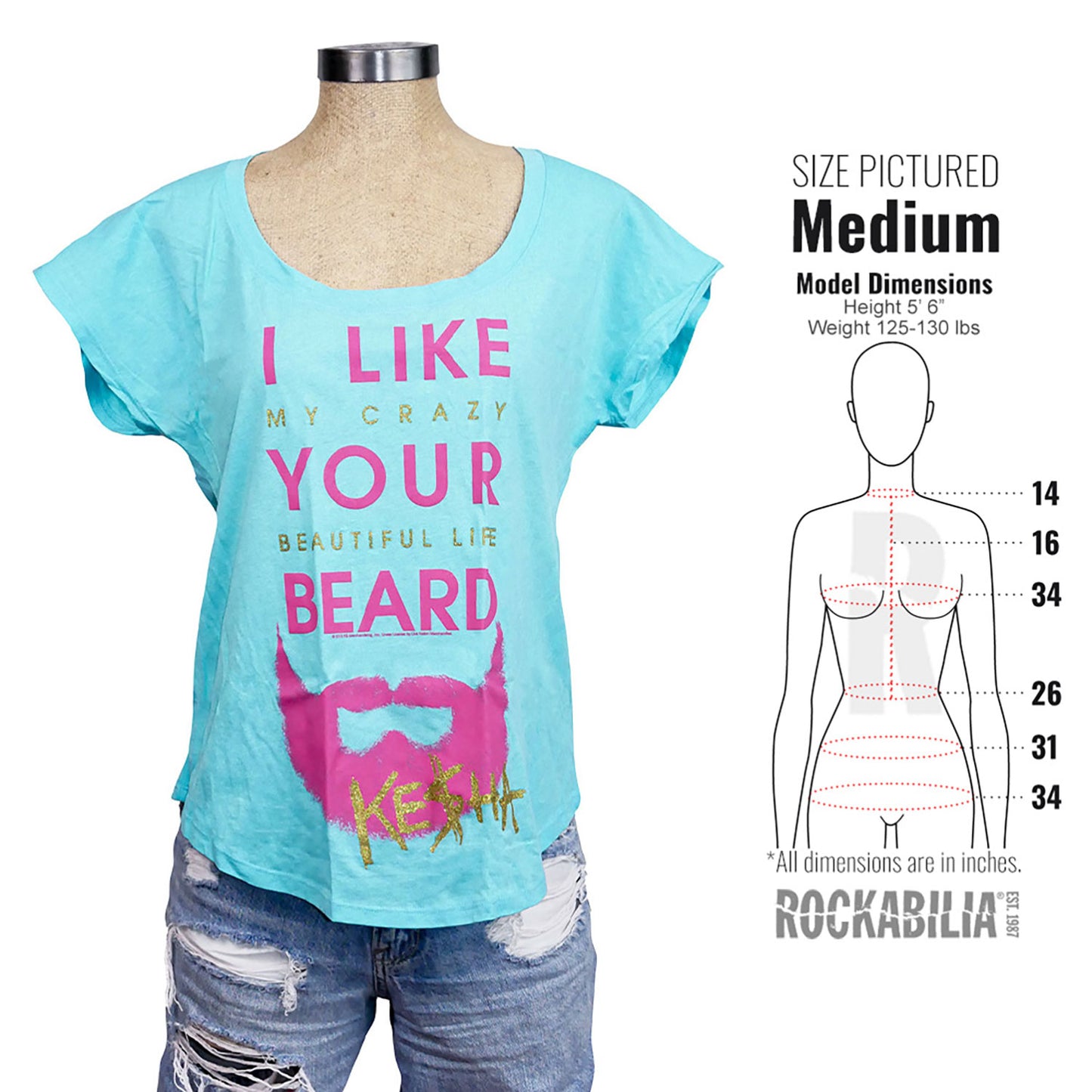 Kesha I Like Your Beard Jr Dolman T Junior Top Alt 3