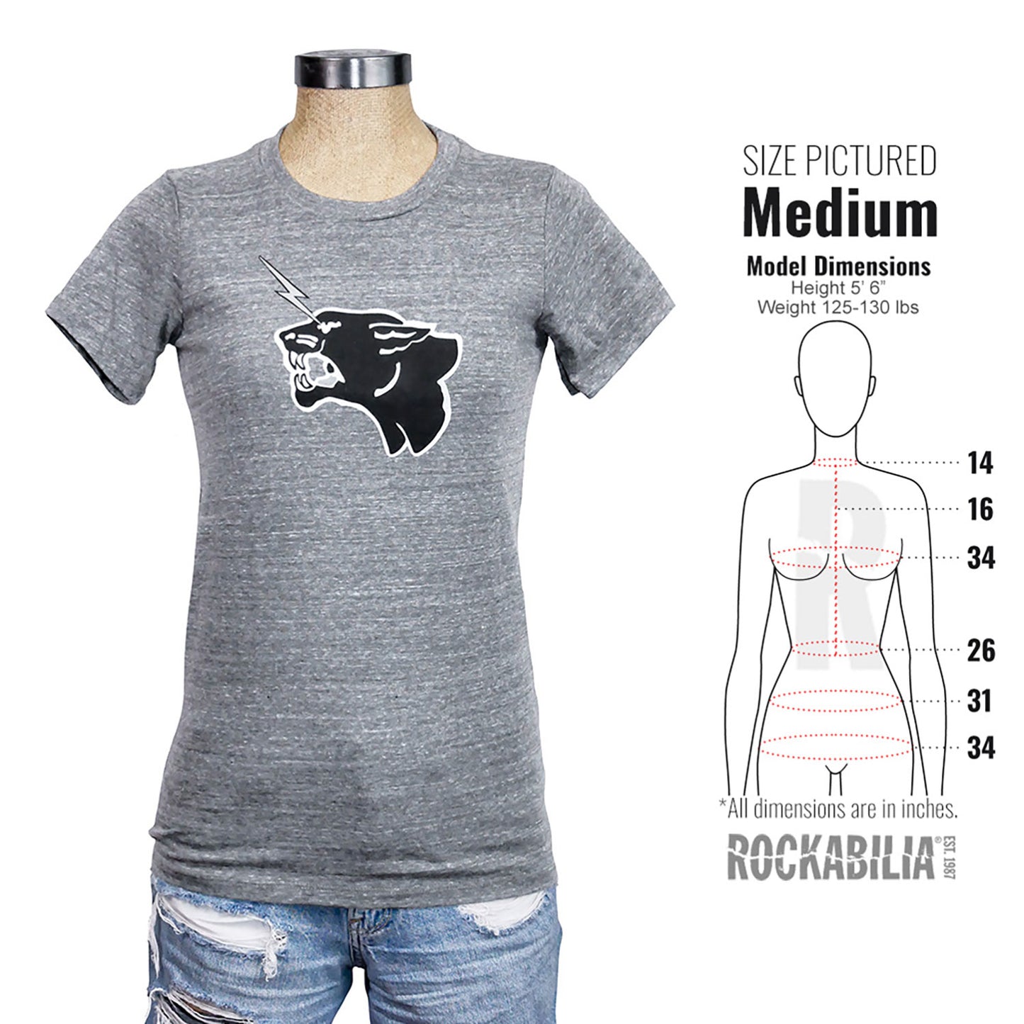 Cult Grey Panther Logo Junior Top Alt 3