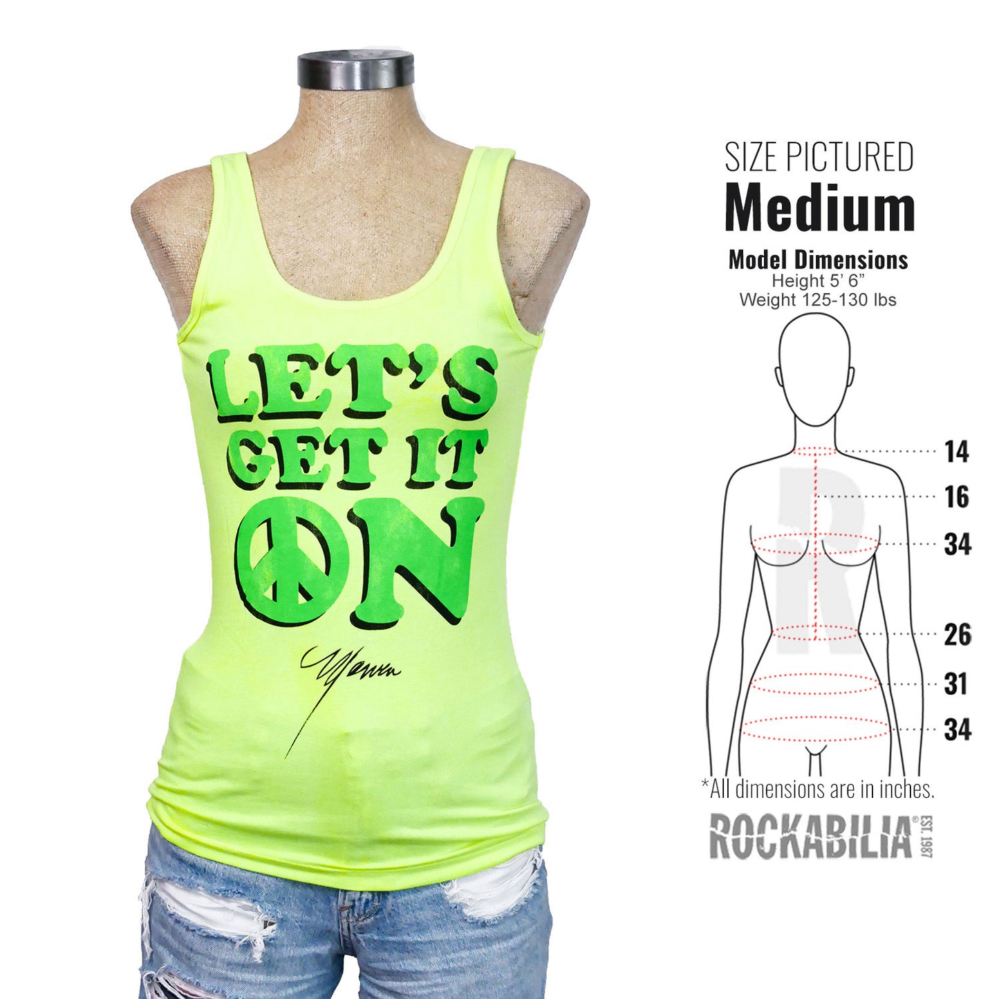 Marvin Gaye Let's Get It On Neon Tank Top Womens Tank Alt 3