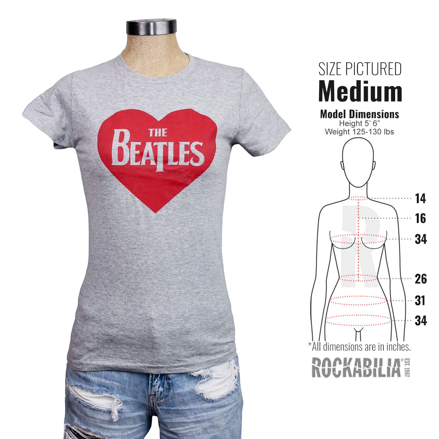 Beatles Red Heart Junior Top Alt 3