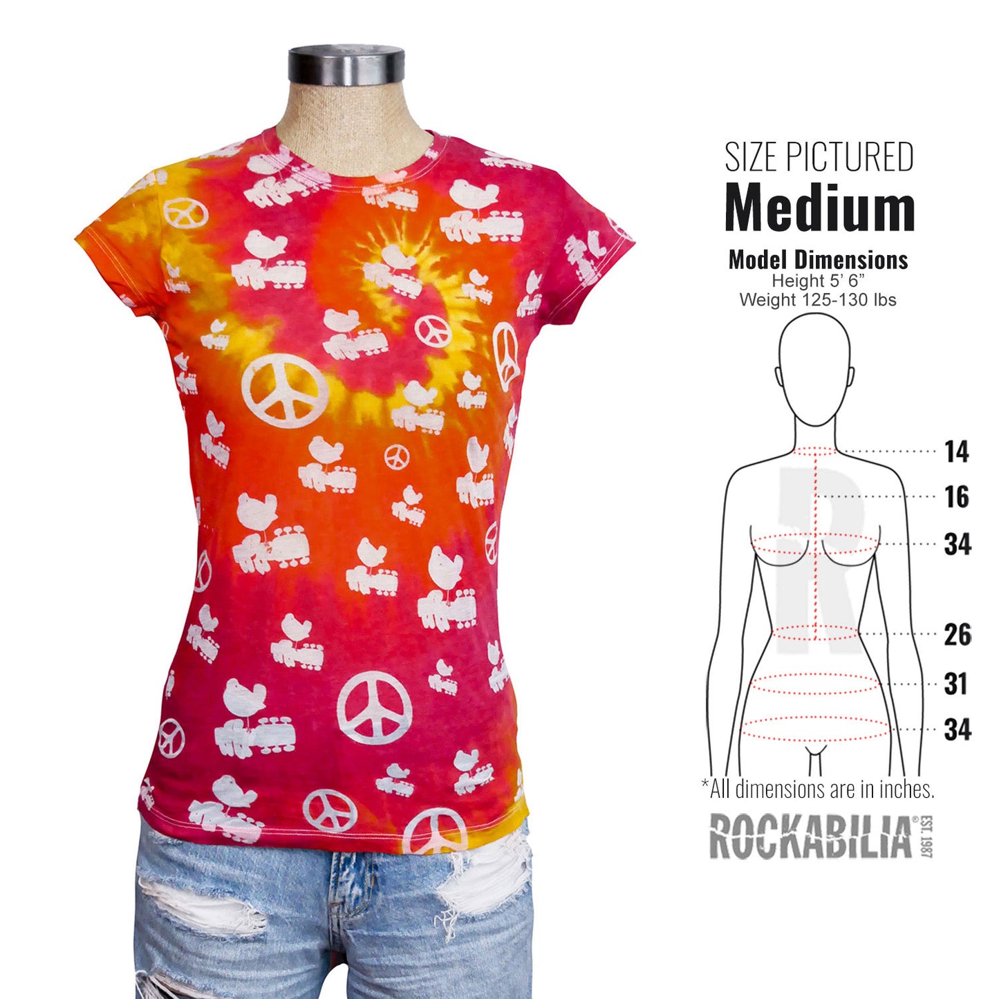 Woodstock Red Burnout Junior Top Alt 3