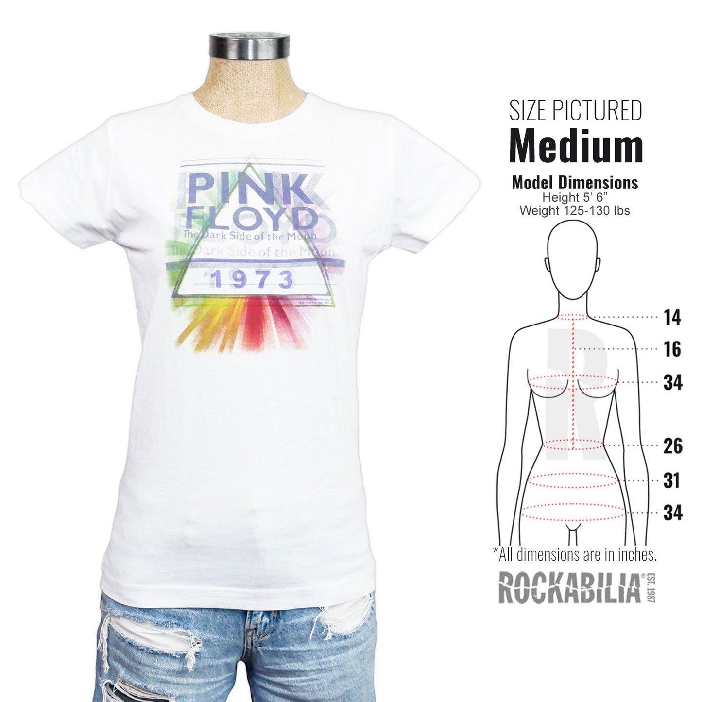 Pink Floyd Dark Side Mist Juniors Juniors Long Length Junior Top Alt 3