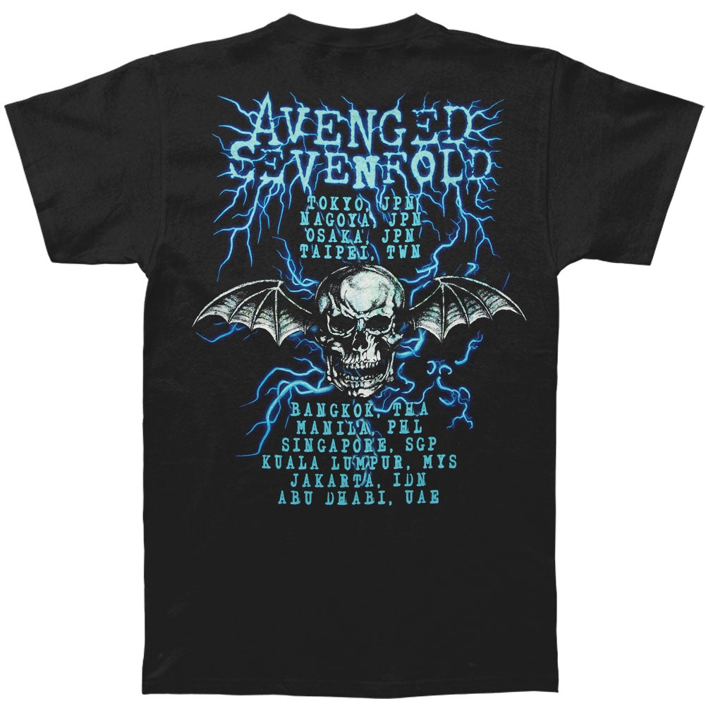 Avenged Sevenfold Power Tour Tokyo To Abu Dhabi Slim Fit T-shirt Back