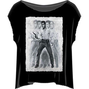 Elvis Presley Cowboy Ragged Edge Junior Top Front