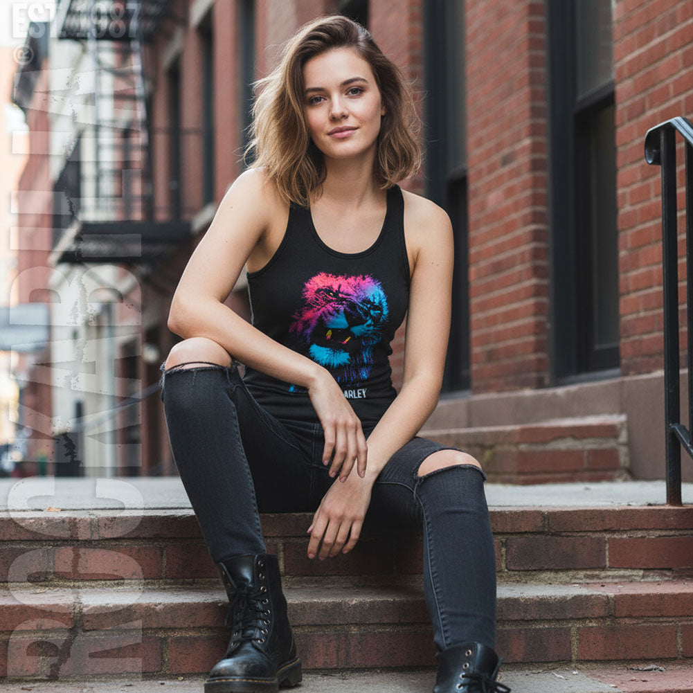 Bob Marley Lion Womens Tank Alt 2
