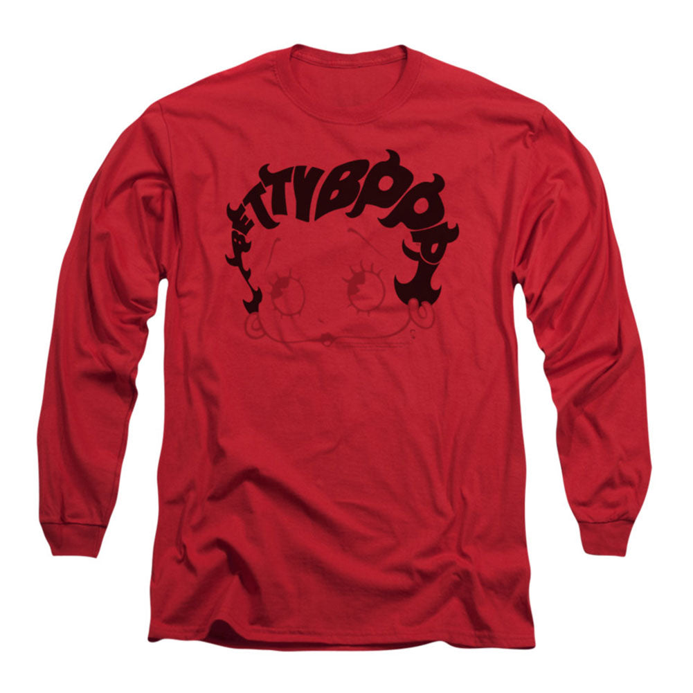 Betty Boop Word Hair Long Sleeve Front