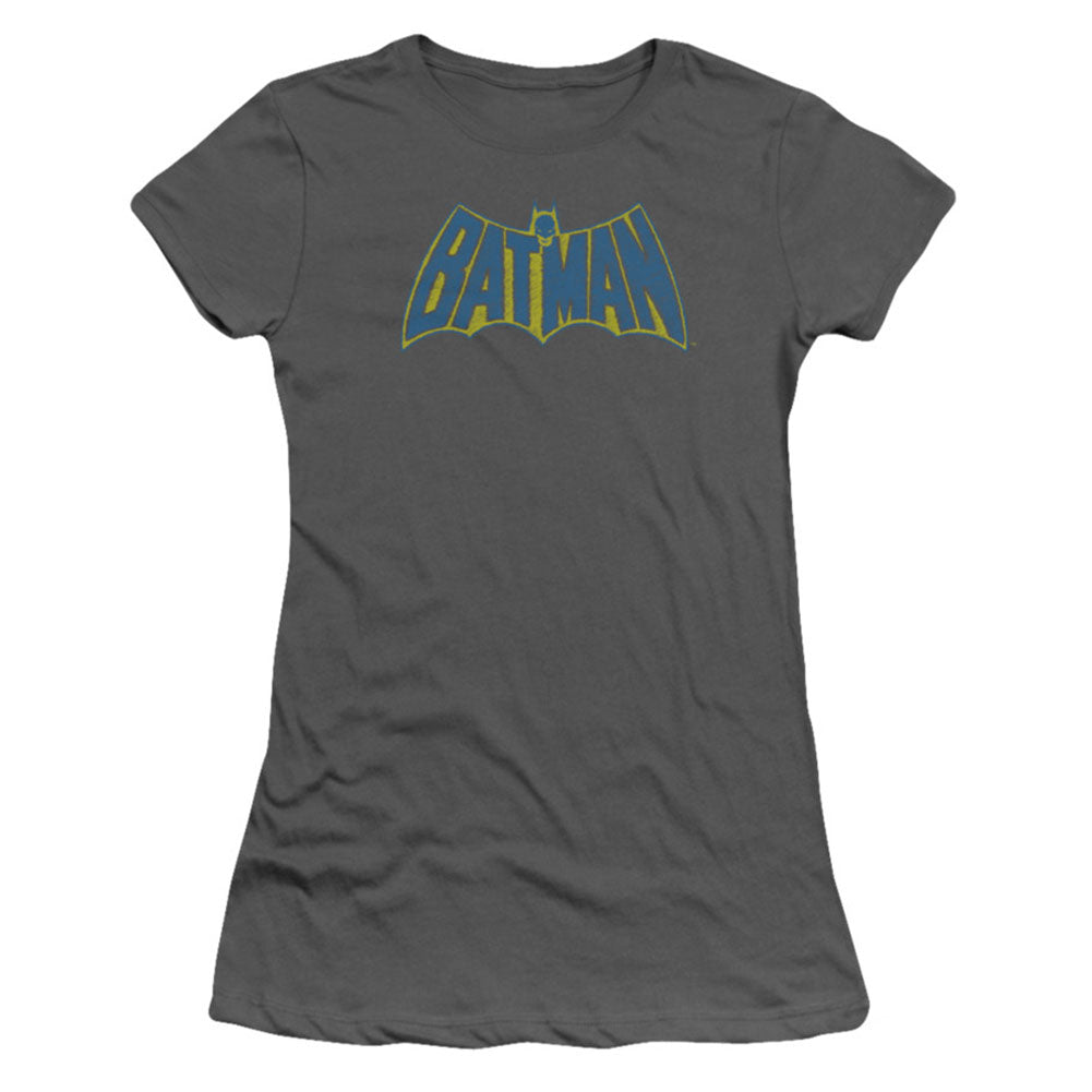 Batman Sketch Logo Cap Sleeve Junior Top Front