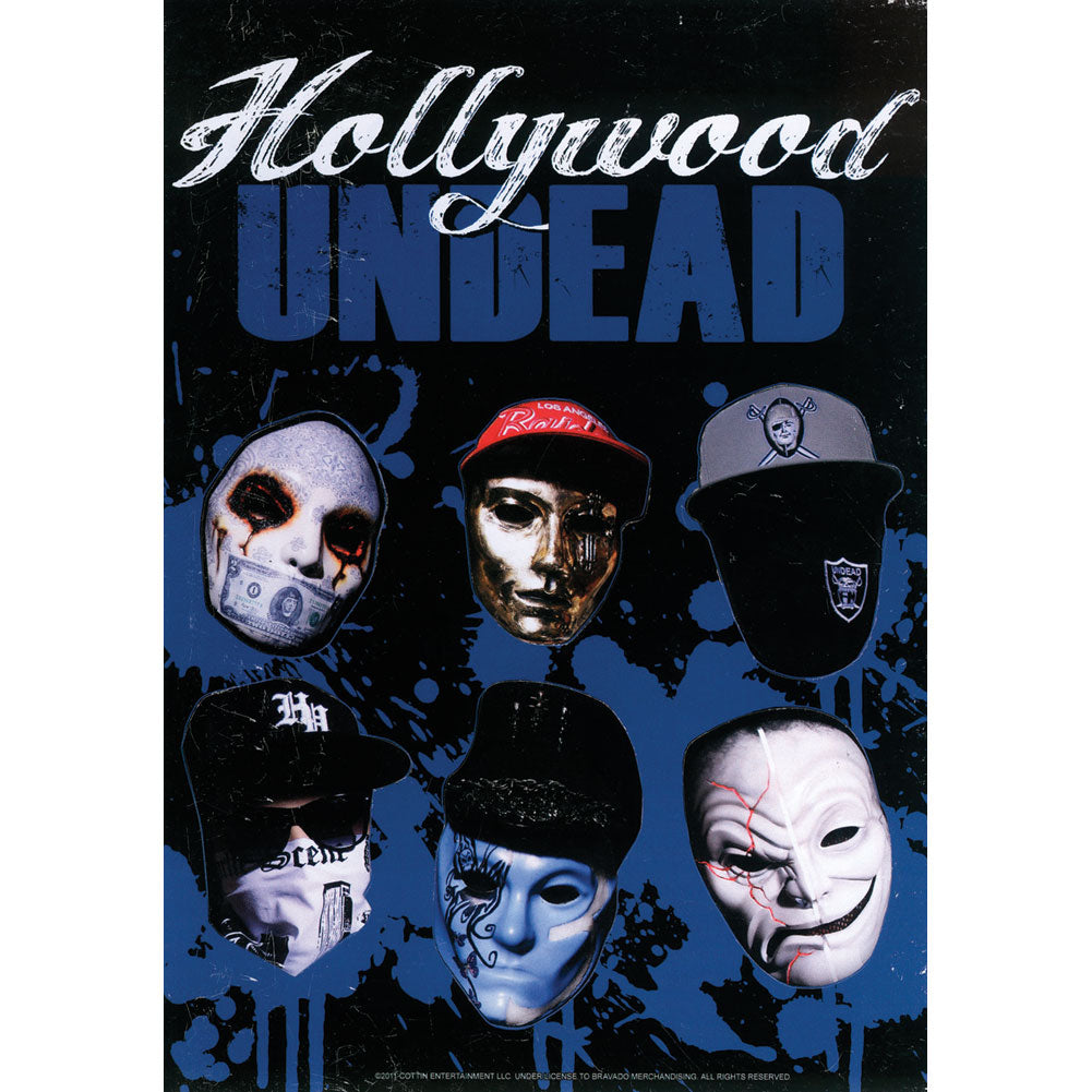 Hollywood Undead Masks Sticker Set Front