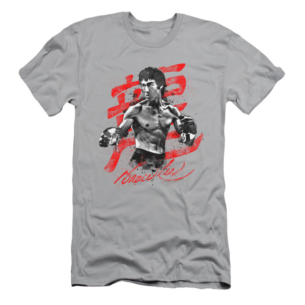 Bruce Lee Ink Splatter Slim Fit T-shirt Front