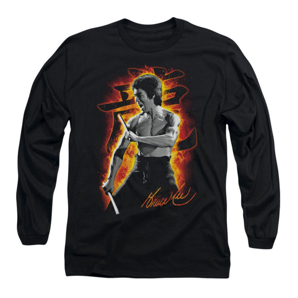 Bruce Lee Dragon Fire Long Sleeve Front