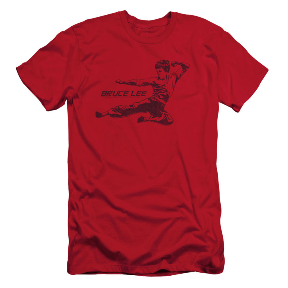 Bruce Lee Line Kick Slim Fit T-shirt Front