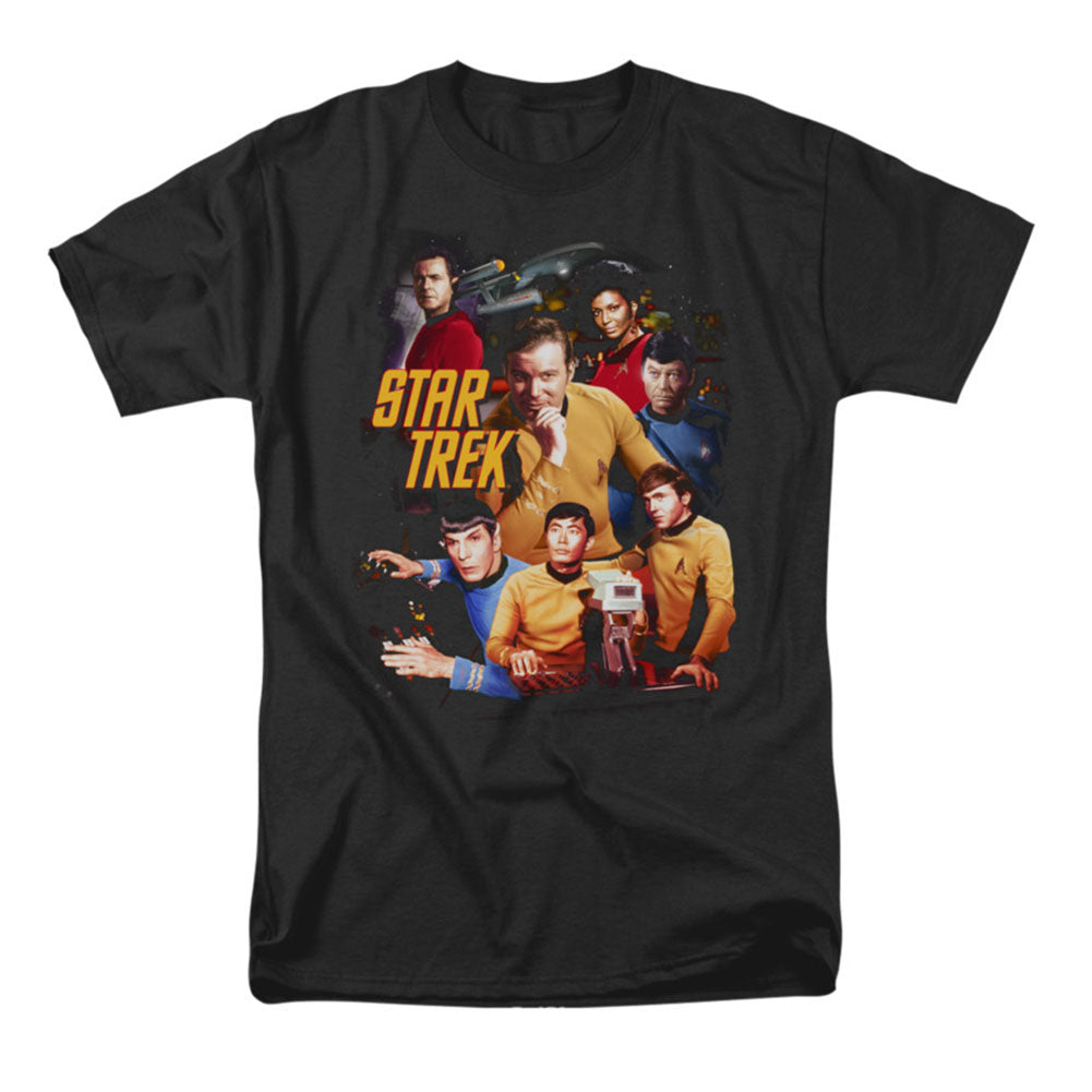 Star Trek At The Controls T-shirt Front