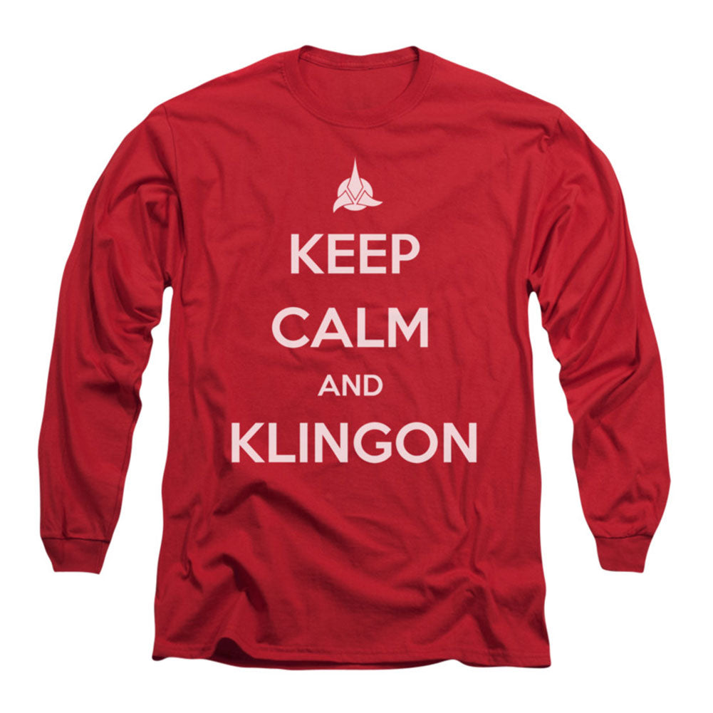 Star Trek Calm Klingon Long Sleeve Front