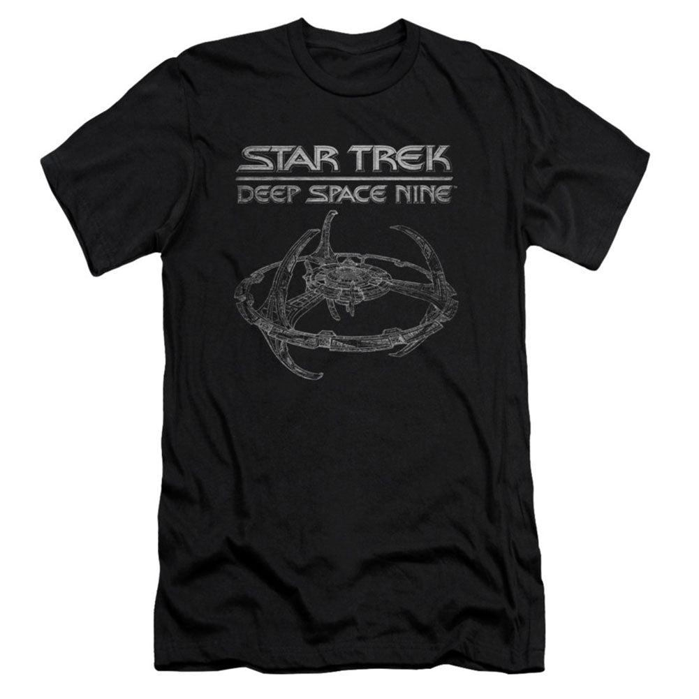 Star Trek Ds9 Station Slim Fit T-shirt Front