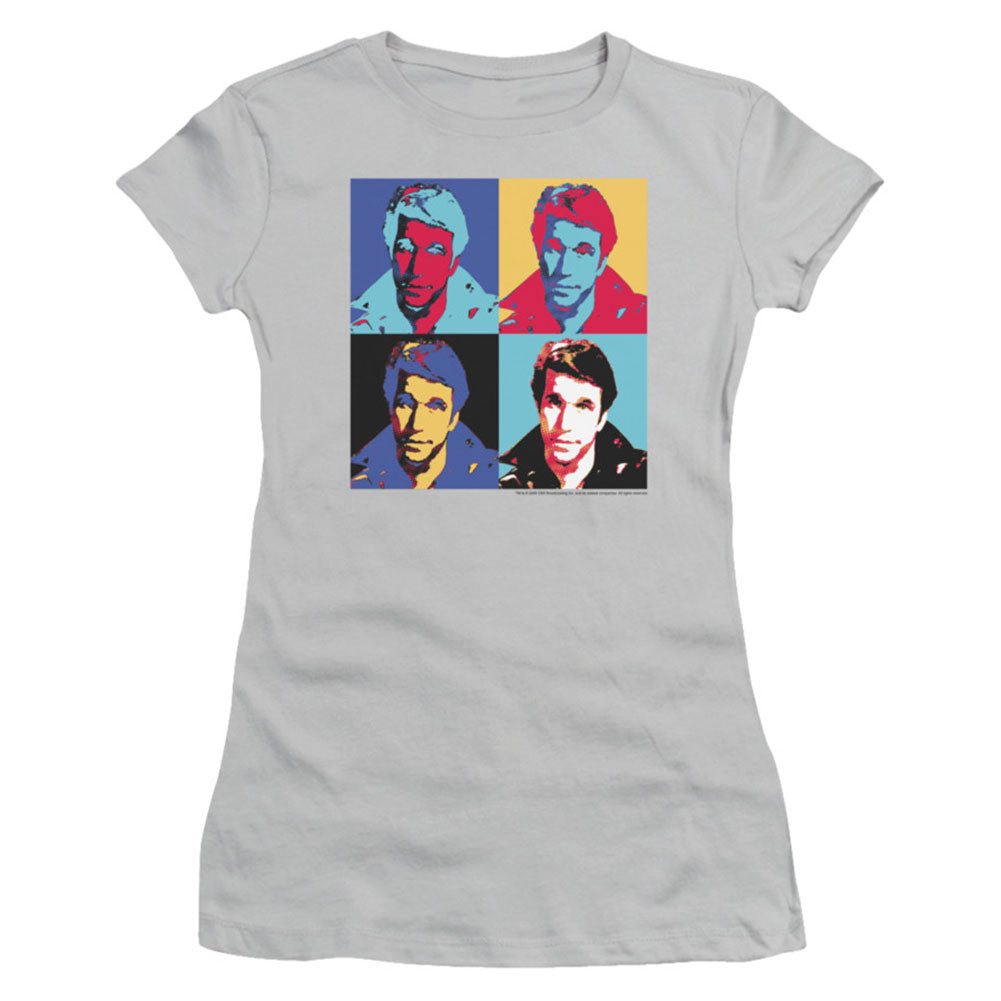 Happy Days Fonz Pop Cap Sleeve Junior Top Front