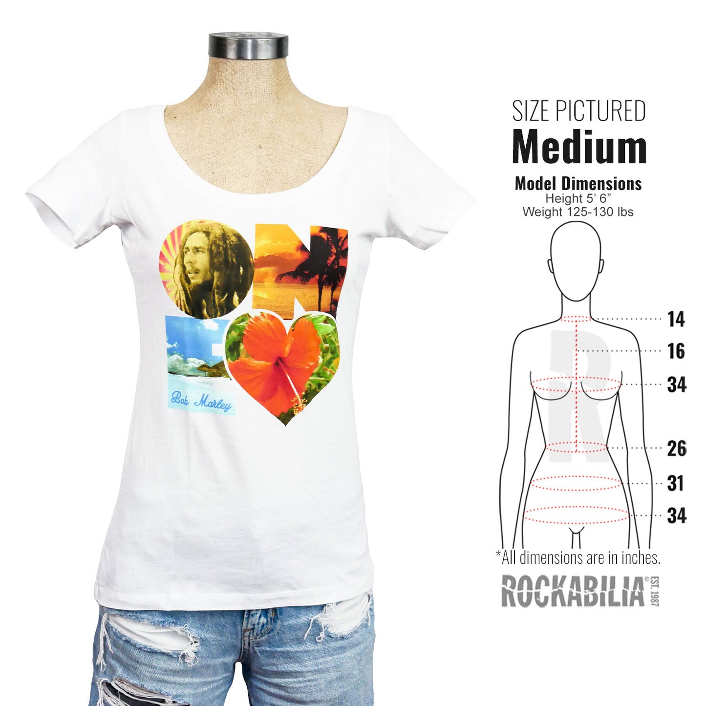 Bob Marley One Heart Junior Top Alt 3